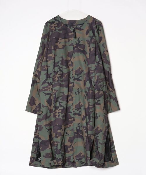 JUN MIKAMI ノーカラーコート「Wild Thingsコラボ」 - グリーン