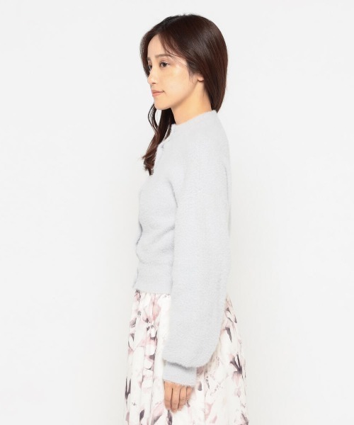 「MISCH MASCH」 ニットカーディガン MEDIUM ライトブルー レディース_画像4