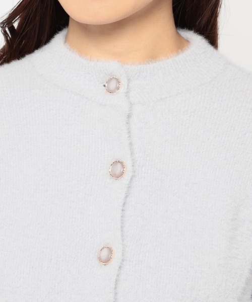 「MISCH MASCH」 ニットカーディガン MEDIUM ライトブルー レディース_画像6