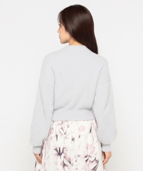 「MISCH MASCH」 ニットカーディガン MEDIUM ライトブルー レディース_画像7