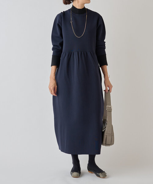 BEARDSLEY（ビアズリー） ニットワンピース FREE ネイビー レディース