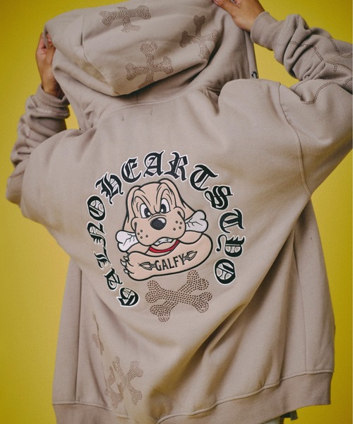 GALFY（ガルフィー） パーカー GALFY-ピカピカ骨骨パーカー メンズ