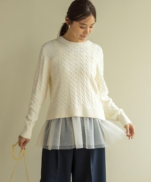 「組曲」 長袖ニット 2 ピンク レディース_画像3