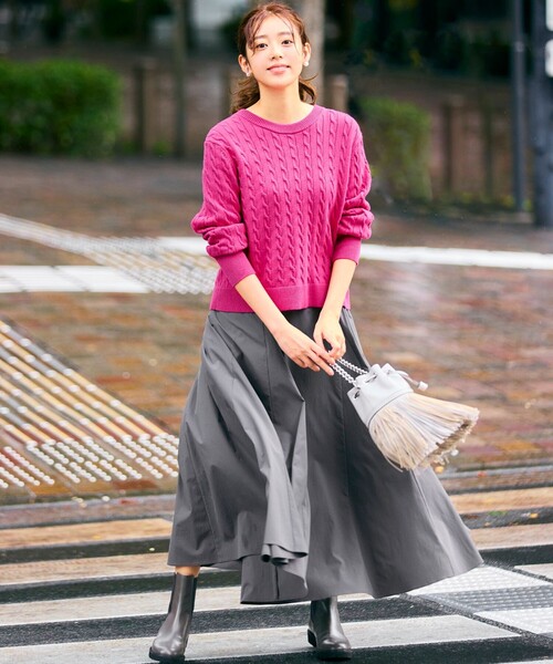 「組曲」 長袖ニット 2 ピンク レディース_画像8