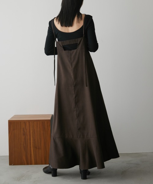 「Aunt Marie's」 キャミソールワンピース - ベージュ レディース_画像7