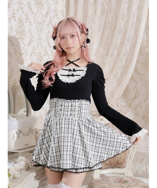 NOEMIE（ノエミー） tシャツ お嬢さんバックレースアップフレア