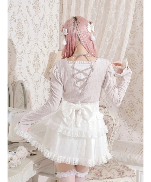 NOEMIE（ノエミー） tシャツ お嬢さんバックレースアップフレア