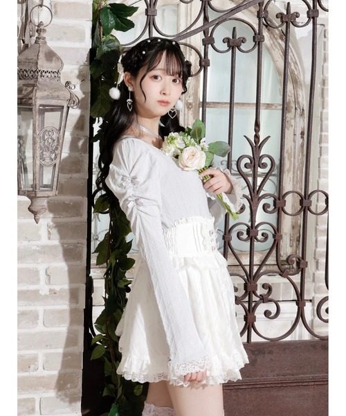 NOEMIE（ノエミー） tシャツ お嬢さんバックレースアップフレア