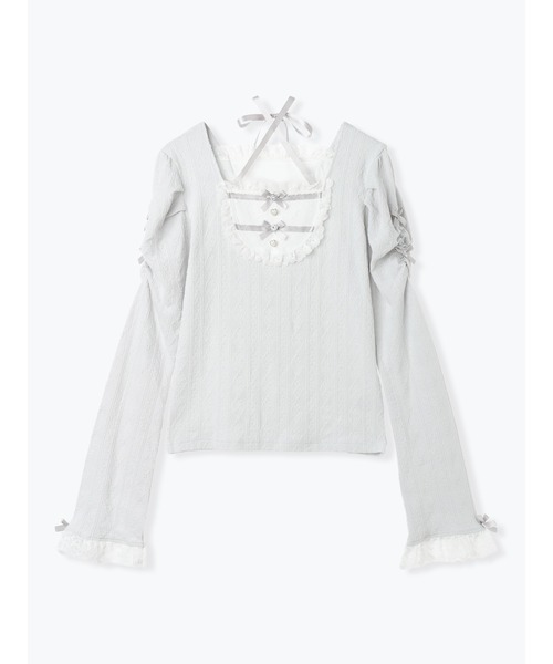 NOEMIE（ノエミー） tシャツ お嬢さんバックレースアップフレア