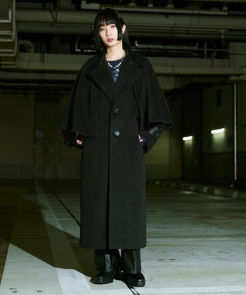 「Ellno Loset」 ステンカラーコート SMALL ブラック系その他 メンズ_画像4