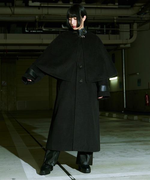 「Ellno Loset」 ステンカラーコート SMALL ブラック系その他 メンズ_画像5