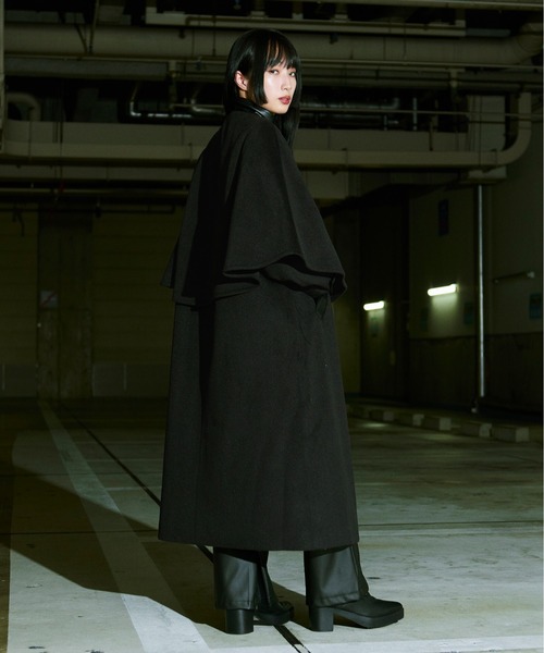 「Ellno Loset」 ステンカラーコート SMALL ブラック系その他 メンズ_画像7