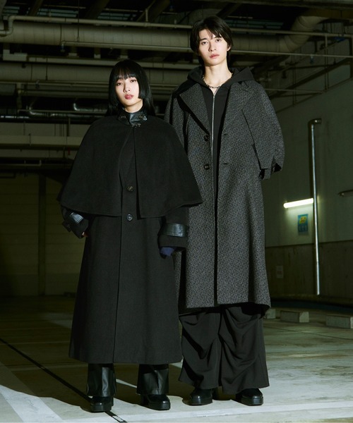 「Ellno Loset」 ステンカラーコート SMALL ブラック系その他 メンズ_画像9