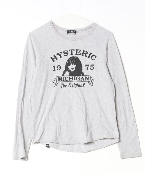ヒステリックグラマー グレー 長袖Tシャツ HYSTERIC GLAMOUR（ヒステリックグラマー） 長袖Tシャツ SMALL グレー
