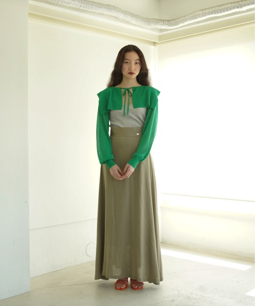 「TINA：JOJUN」 フレアスカート S グリーン レディース_画像2