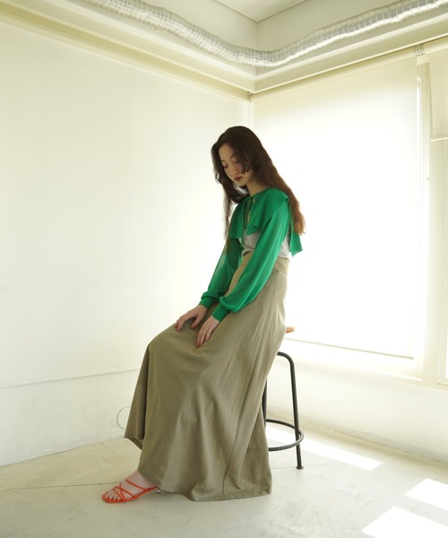 「TINA：JOJUN」 フレアスカート S グリーン レディース_画像8