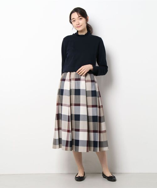 雑誌掲載 ブルーレーベルクレストブリッジ ワンピース 36 BLUE LABEL CRESTBRIDGE（ブルーレーベルクレストブリッジ） コンビ