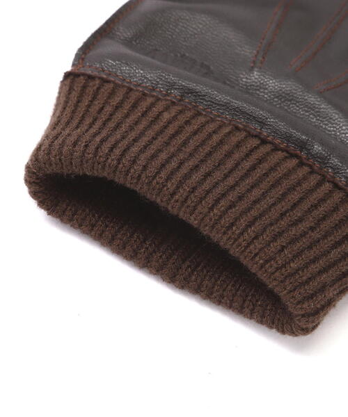 【美品】avirex グローブ　ブラウン　メンズ AVIREX（アヴィレックス） 手袋 LEATHER GLOVES TYPE A-10 / レザー