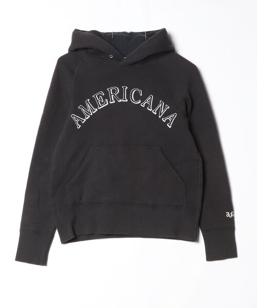 美品　アパルトモン　アメリカーナ　ロゴパーカー　ネイビー AMERICANA（アメリカーナ） プルオーバーパーカー M ブルー レディース