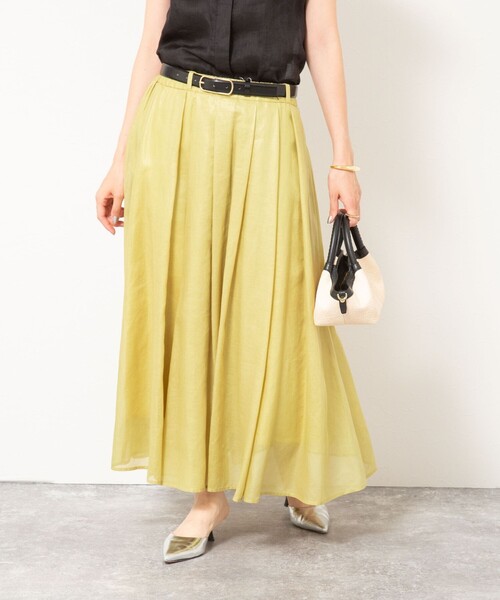 新品 nolley's フレアスカート 38 NOLLEY'S（ノーリーズ） フレアスカート 38 ブラウン レディース