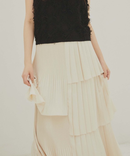 「archives」 フリルスカート MEDIUM アイボリー レディース_画像3