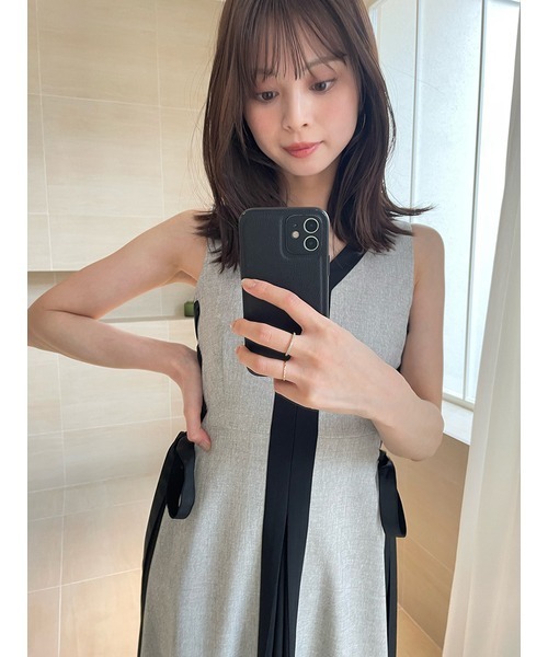 「SNIDEL」 ノースリーブワンピース 00 ベージュ レディースの画像