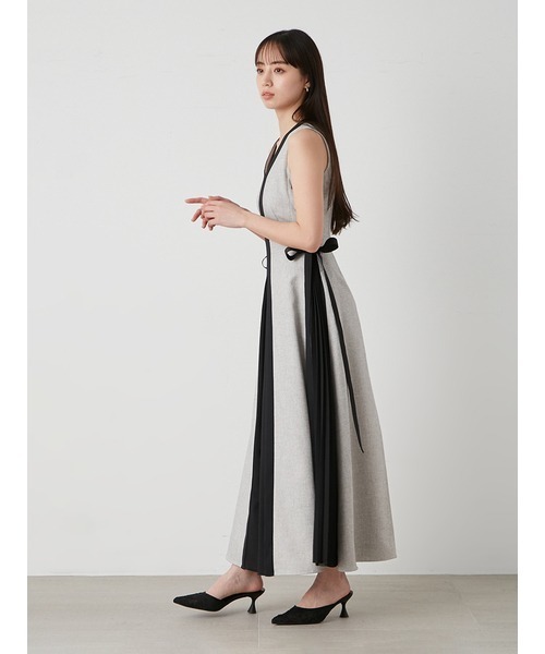 「SNIDEL」 ノースリーブワンピース 00 ベージュ レディースの画像