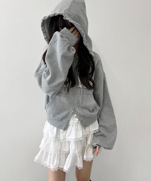 パーカー 「セットアップ可能」フラワーパッチロゴジップパーカー