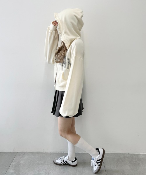 パーカー 「セットアップ可能」フラワーパッチロゴジップパーカー