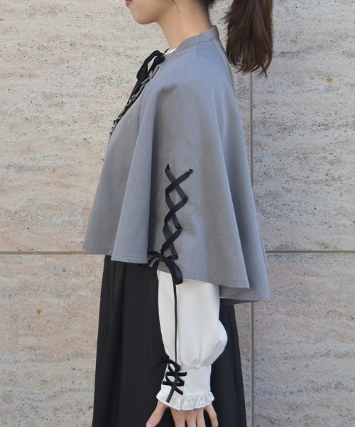 axes femme（アクシーズ ファム） ベスト ジレ W釦レースアップケープ