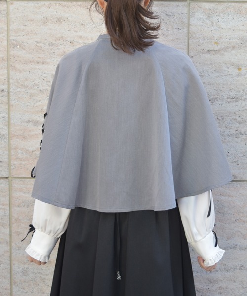 axes femme（アクシーズ ファム） ベスト ジレ W釦レースアップケープ