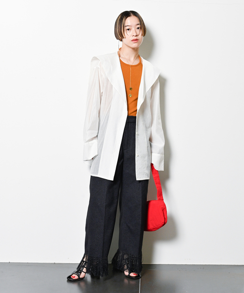 「CITYSHOP」 パンツ 36 ベージュ レディース_画像6