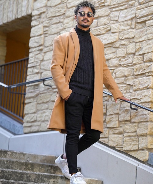 「adamsJUGGLER」 チェスターコート S ベージュ メンズ_画像4