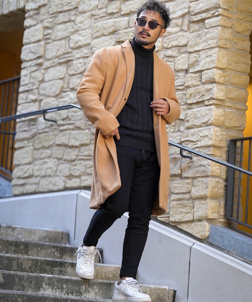 「adamsJUGGLER」 チェスターコート S ベージュ メンズ_画像6