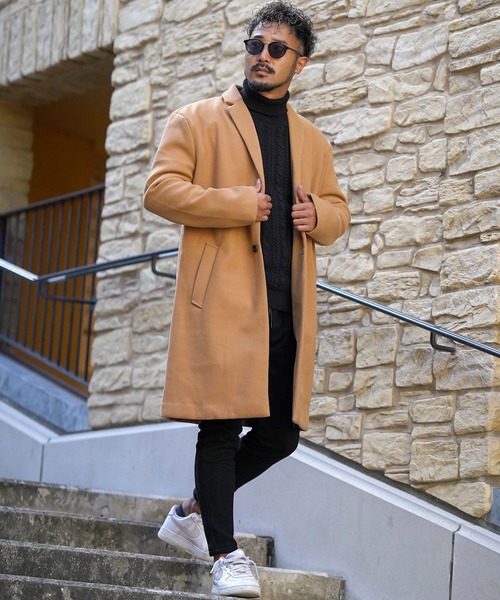 「adamsJUGGLER」 チェスターコート S ベージュ メンズ_画像7