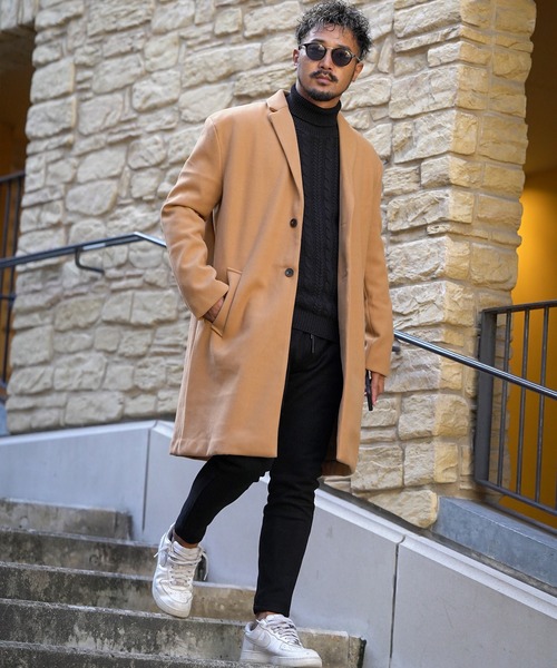 「adamsJUGGLER」 チェスターコート S ベージュ メンズ_画像9