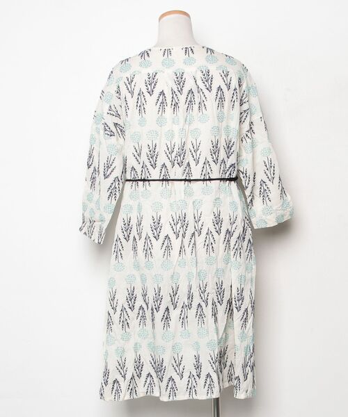 「marble sud」 7分袖ワンピース - ホワイト レディース_画像2