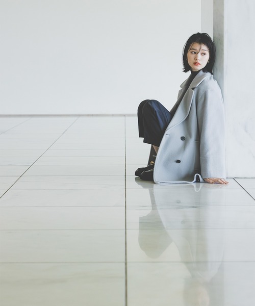 「NATURAL BEAUTY BASIC」 ピーコート MEDIUM ネイビー レディース_画像2