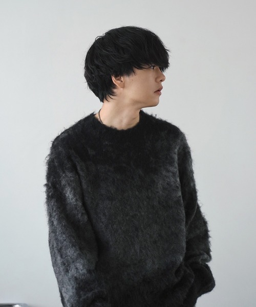 「WYM LIDNM」 長袖ニット L ダークブルー メンズ_画像6