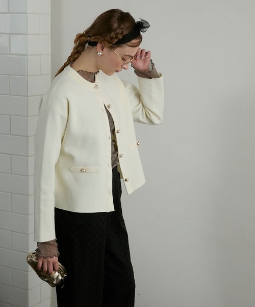 「BONLECILL noir」 ニットカーディガン FREE ブラック レディース_画像5