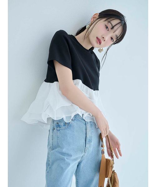 SNIDEL（スナイデル） tシャツ 「WEB限定カラーあり」ボリューム