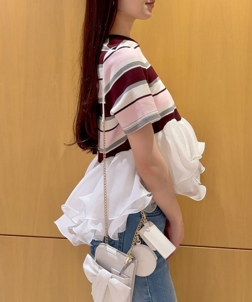 snidel ボリュームペプラムドッキングカットプルオーバー 水玉 SNIDEL（スナイデル） 【SOLD OUT】＼期間限定10%OFF／SNIDEL