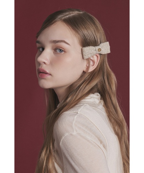 ホワイト ヘアクリップ ヘアアクセサリー WHITE SANDS ヘアクリップ ツイード ヘアクリップ : ZOZOTOWN Yahoo!店