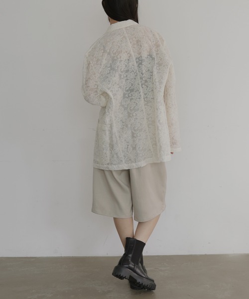hellam（ヘラム） コート アウター 刺繍シアージャケット レディース