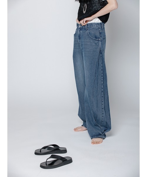 「YENN」 デニムパンツ 36 ブルー レディースの画像