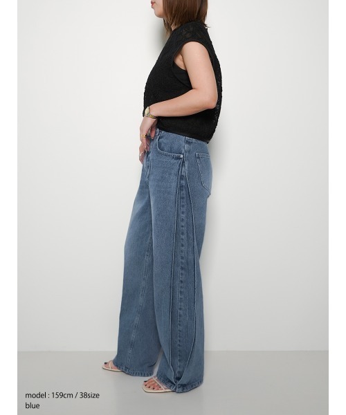 「YENN」 デニムパンツ 36 ブルー レディースの画像