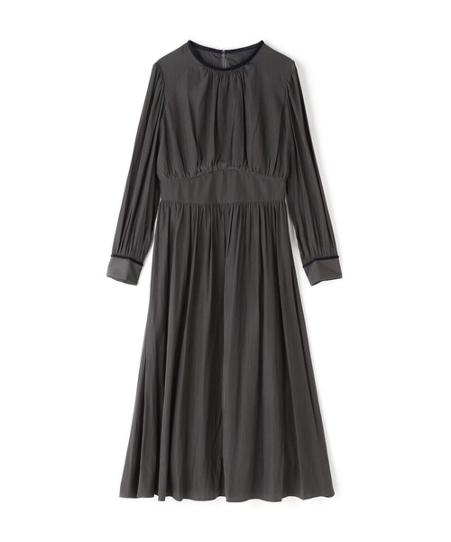 「NATURAL BEAUTY BASIC」 長袖ワンピース SMALL チャコールグレー レディース_画像2