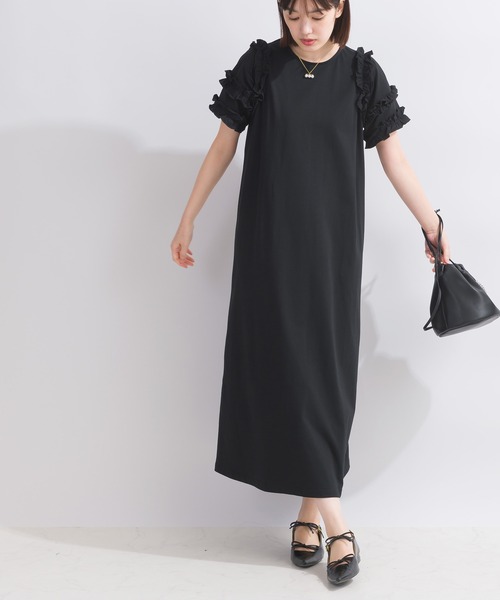 「PICCIN」 半袖ワンピース M ブラック レディース_画像5