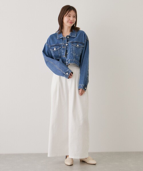 Gジャン+デニムジャケット URU PAINT SHORT DENIM JACKET WHITE 1 JAYRO（ジャイロ） デニムジャケット gジャン ショートデニム