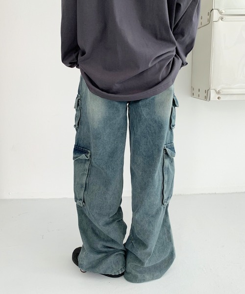 「FOLLOWIN」 デニムパンツ MEDIUM ブルー レディース_画像9